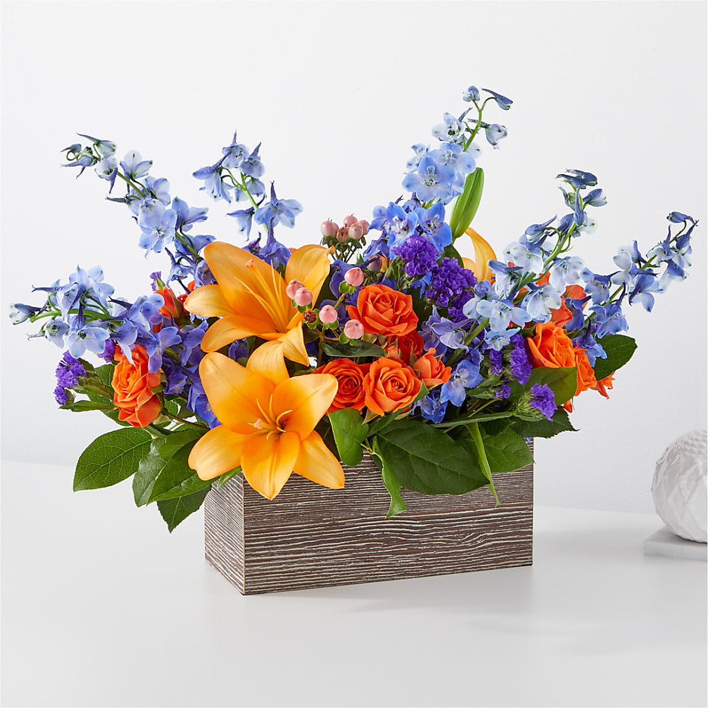 Radiant Citrus Box Bouquet – BAYSORE'S FLOWER SHOP LLC, Mason OH