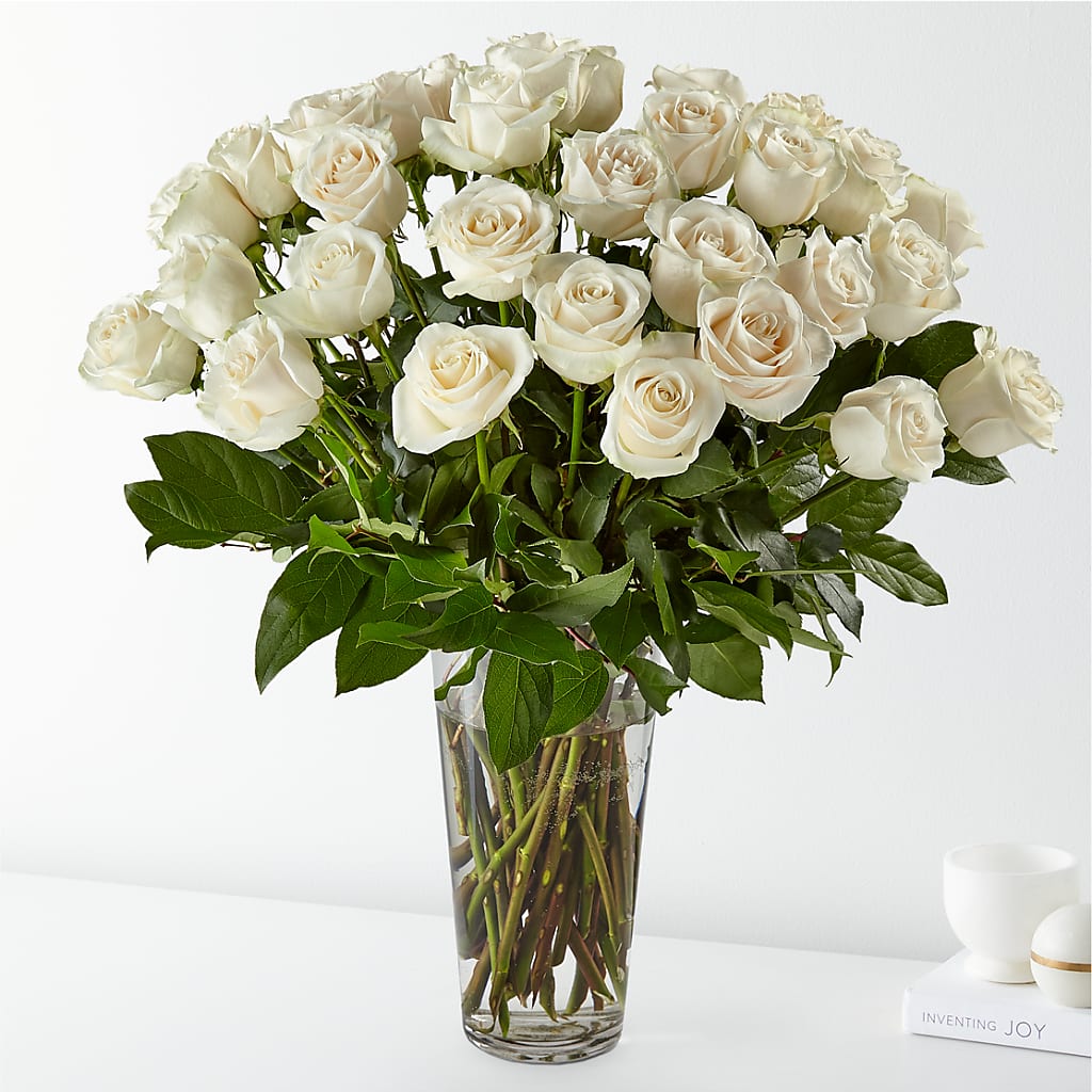 Long Stem White Rose Bouquet – BAYSORE'S FLOWER SHOP LLC, Mason OH
