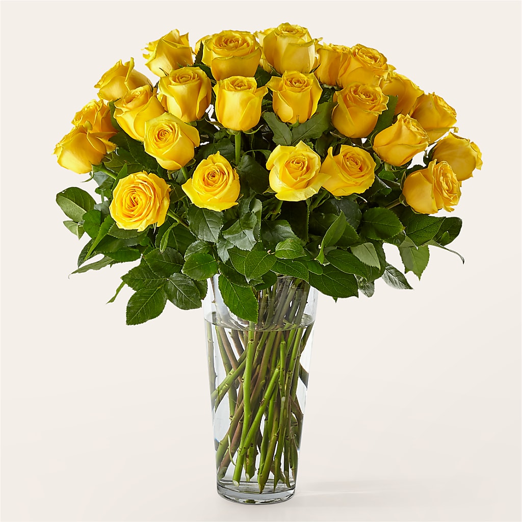 Long Stem Yellow Rose Bouquet – BAYSORE'S FLOWER SHOP LLC, Mason OH