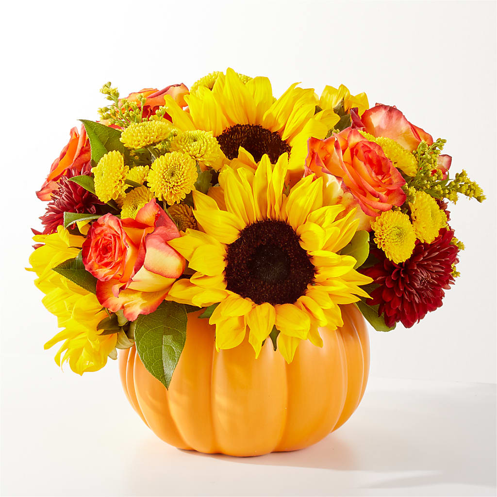 Golden Gourd Pumpkin Bouquet – BAYSORE'S FLOWER SHOP LLC, Mason OH