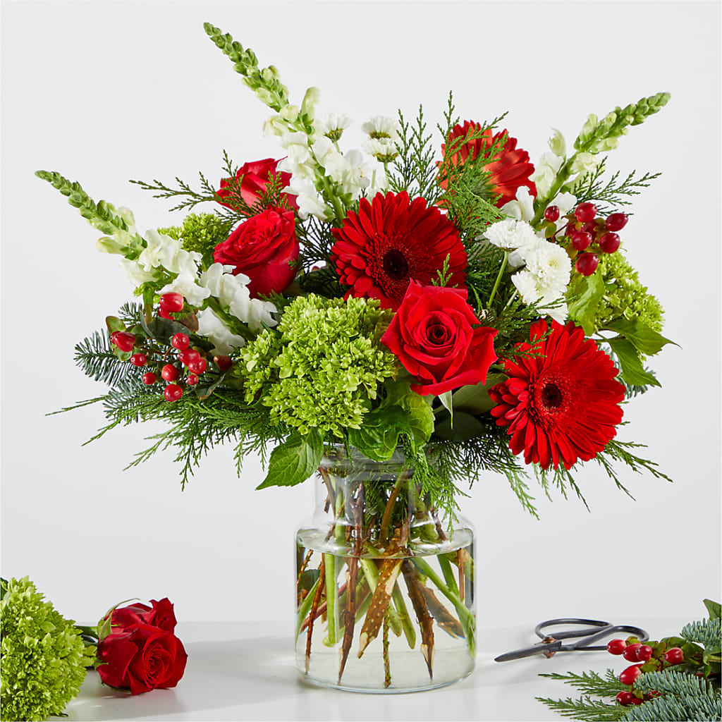 Merry Moment Bouquet – A Florist Original – BAYSORE'S FLOWER SHOP LLC, Mason OH