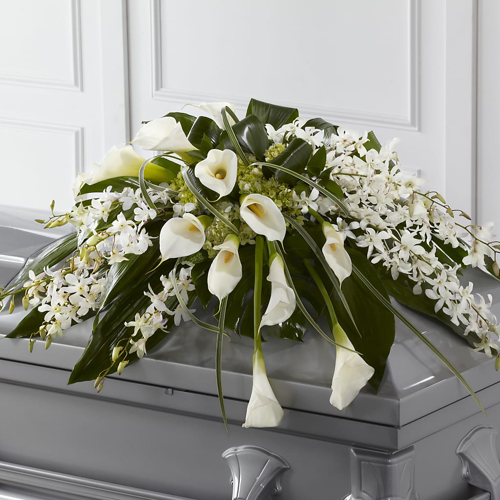Angel Wings Casket Spray – BAYSORE'S FLOWER SHOP LLC, Mason OH