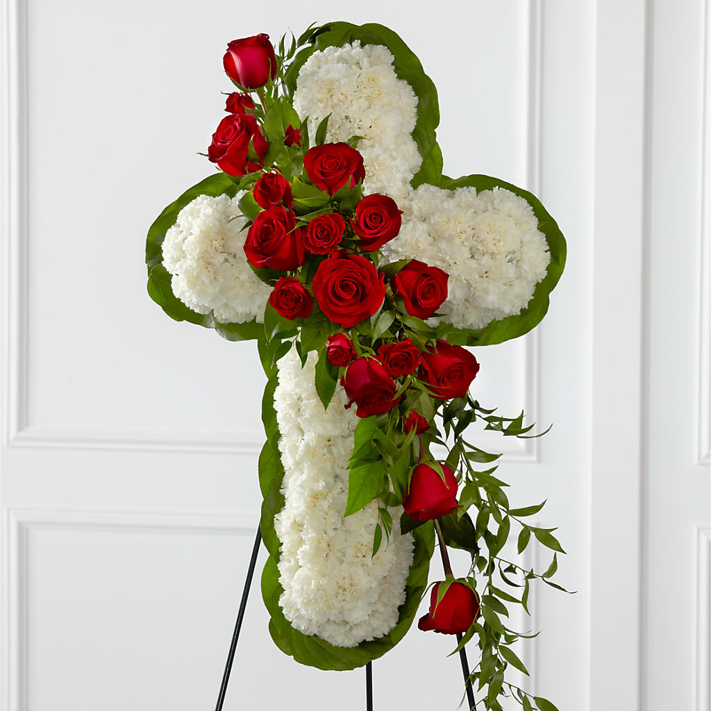 Floral Cross Easel – BAYSORE'S FLOWER SHOP LLC, Mason OH
