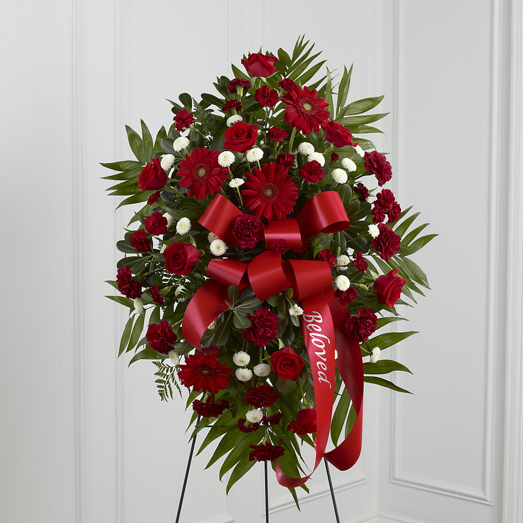 Treasured Memories Standing Spray – BAYSORE'S FLOWER SHOP LLC, Mason OH