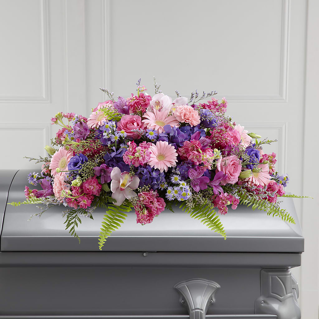 Glorious Garden Casket Spray – BAYSORE'S FLOWER SHOP LLC, Mason OH