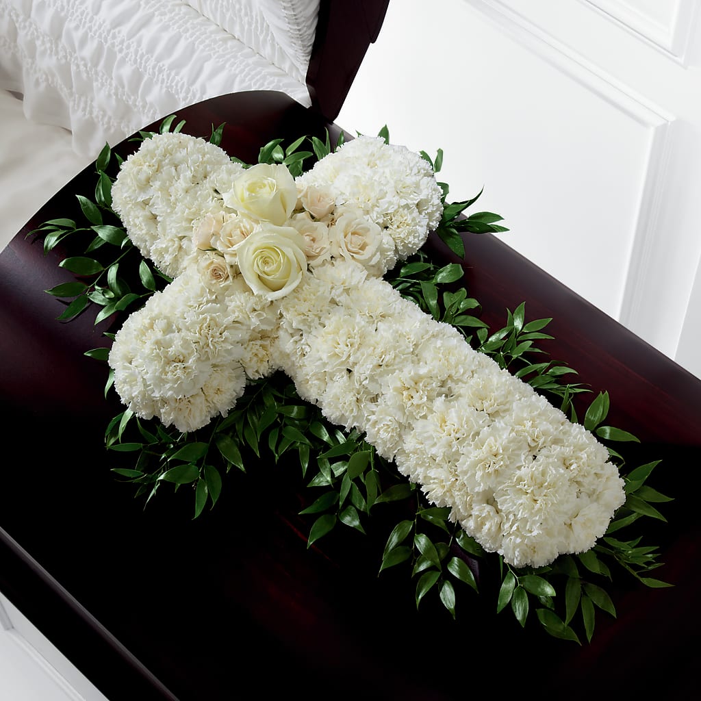 Peaceful Memories Casket Spray (Standard) – BAYSORE'S FLOWER SHOP LLC, Mason OH