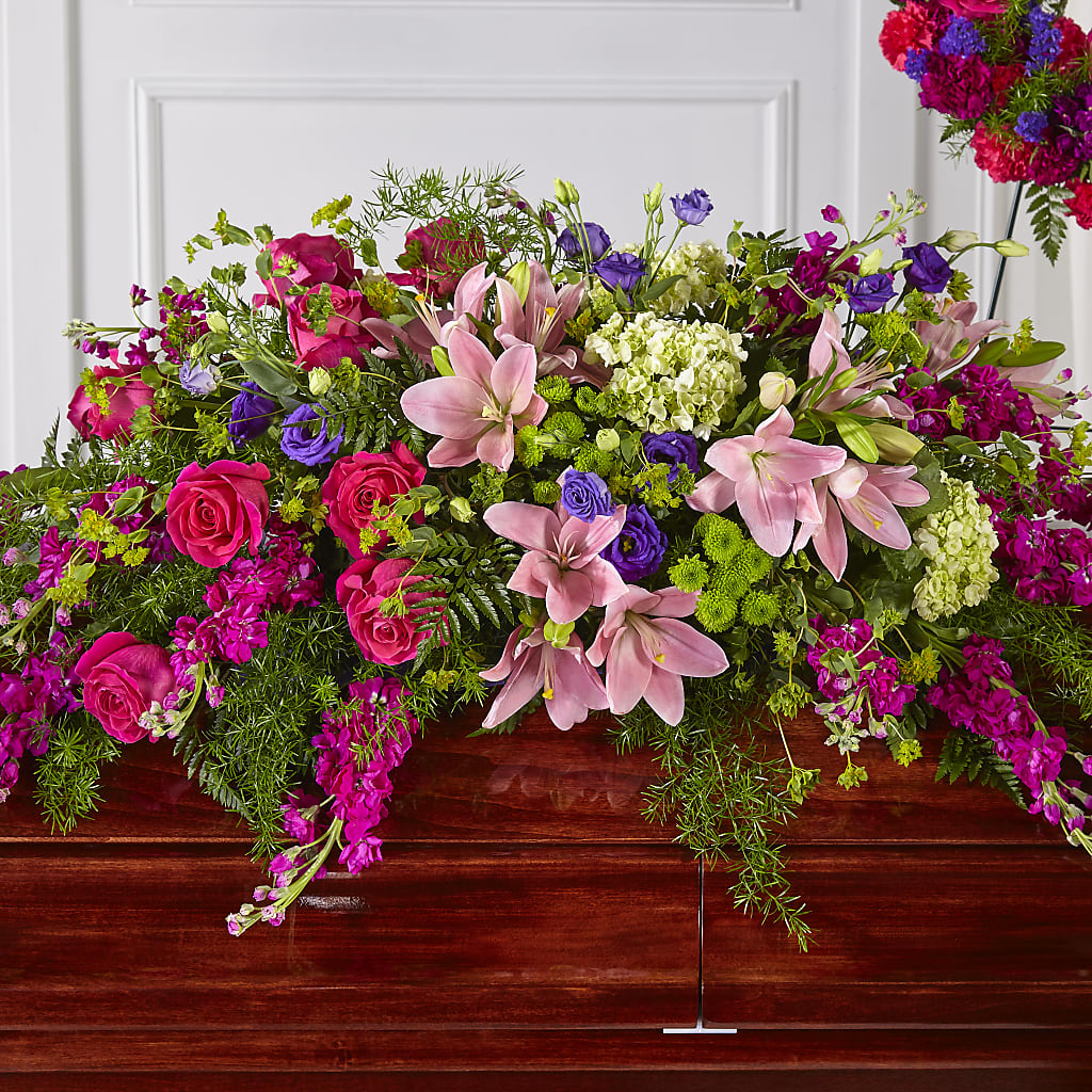 Radiant Tribute Casket Spray – BAYSORE'S FLOWER SHOP LLC, Mason OH