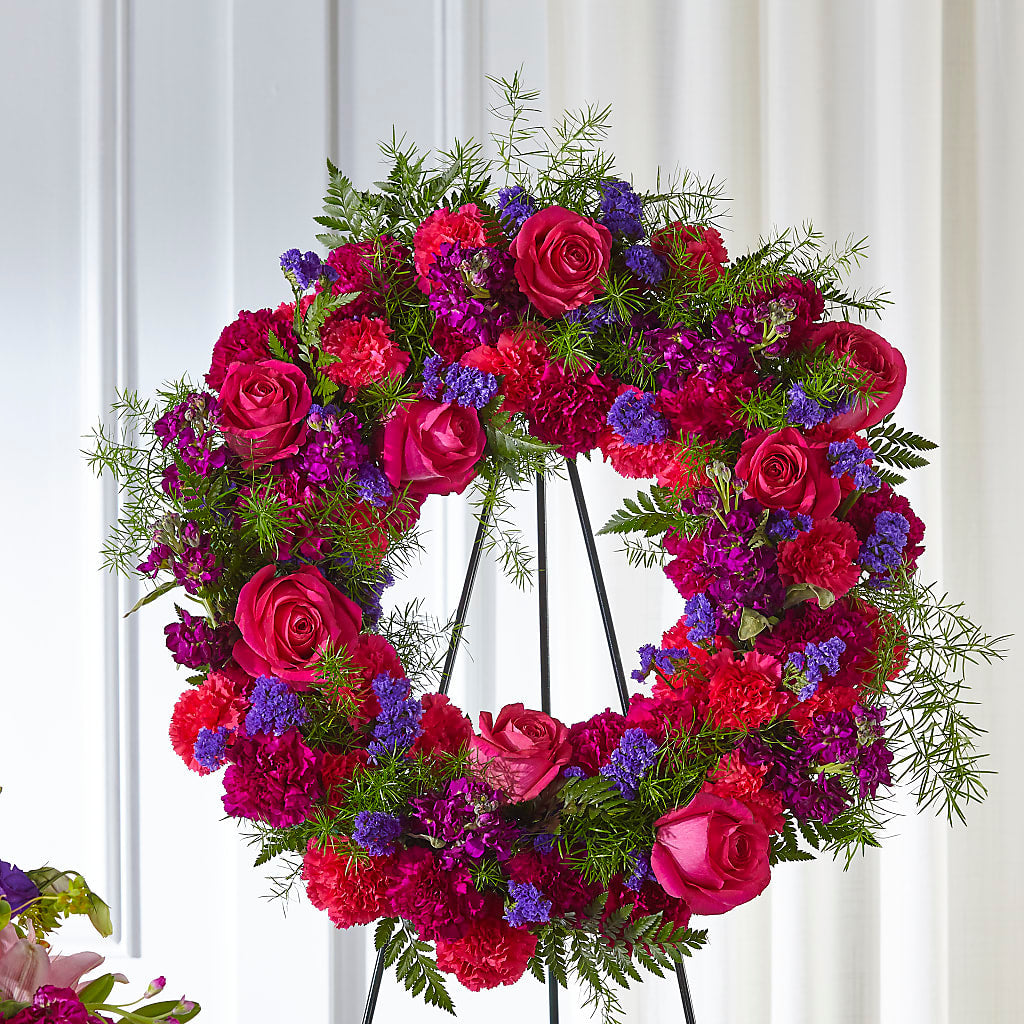 Calming Colors Wreath – BAYSORE'S FLOWER SHOP LLC, Mason OH