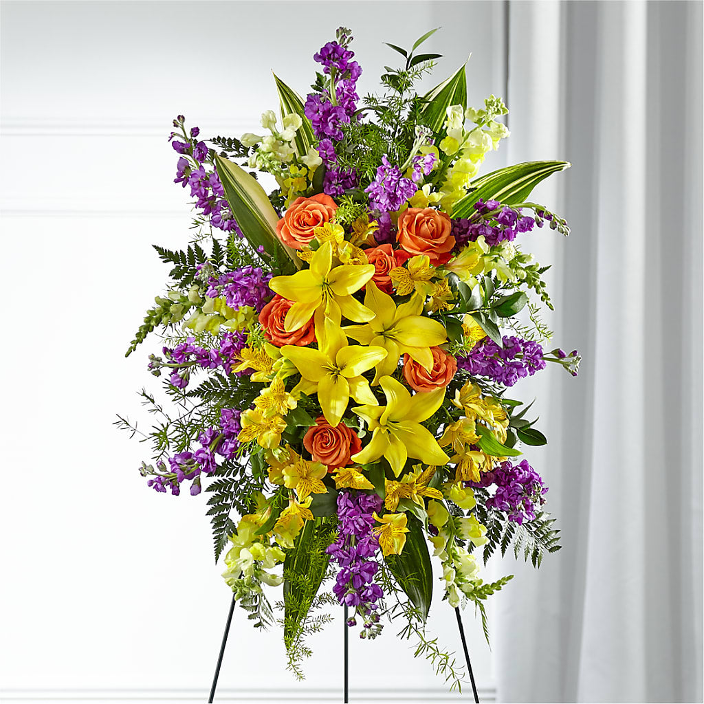 Thoughtful Prayers Standing Spray – BAYSORE'S FLOWER SHOP LLC, Mason OH