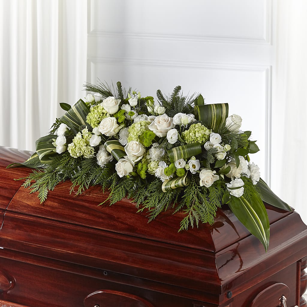 Hopeful Gesture Casket Spray – BAYSORE'S FLOWER SHOP LLC, Mason OH