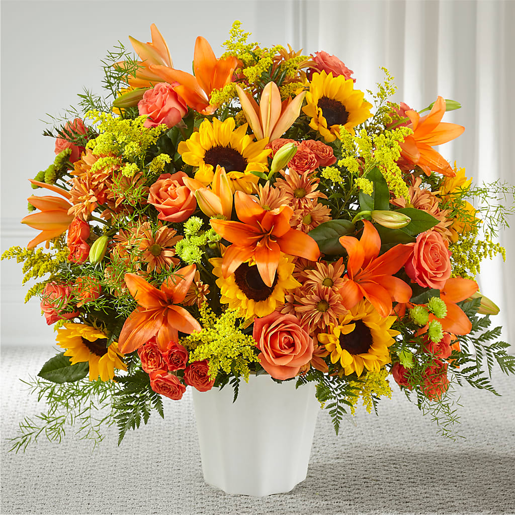 Harvest Thoughts Floor Basket – BAYSORE'S FLOWER SHOP LLC, Mason OH