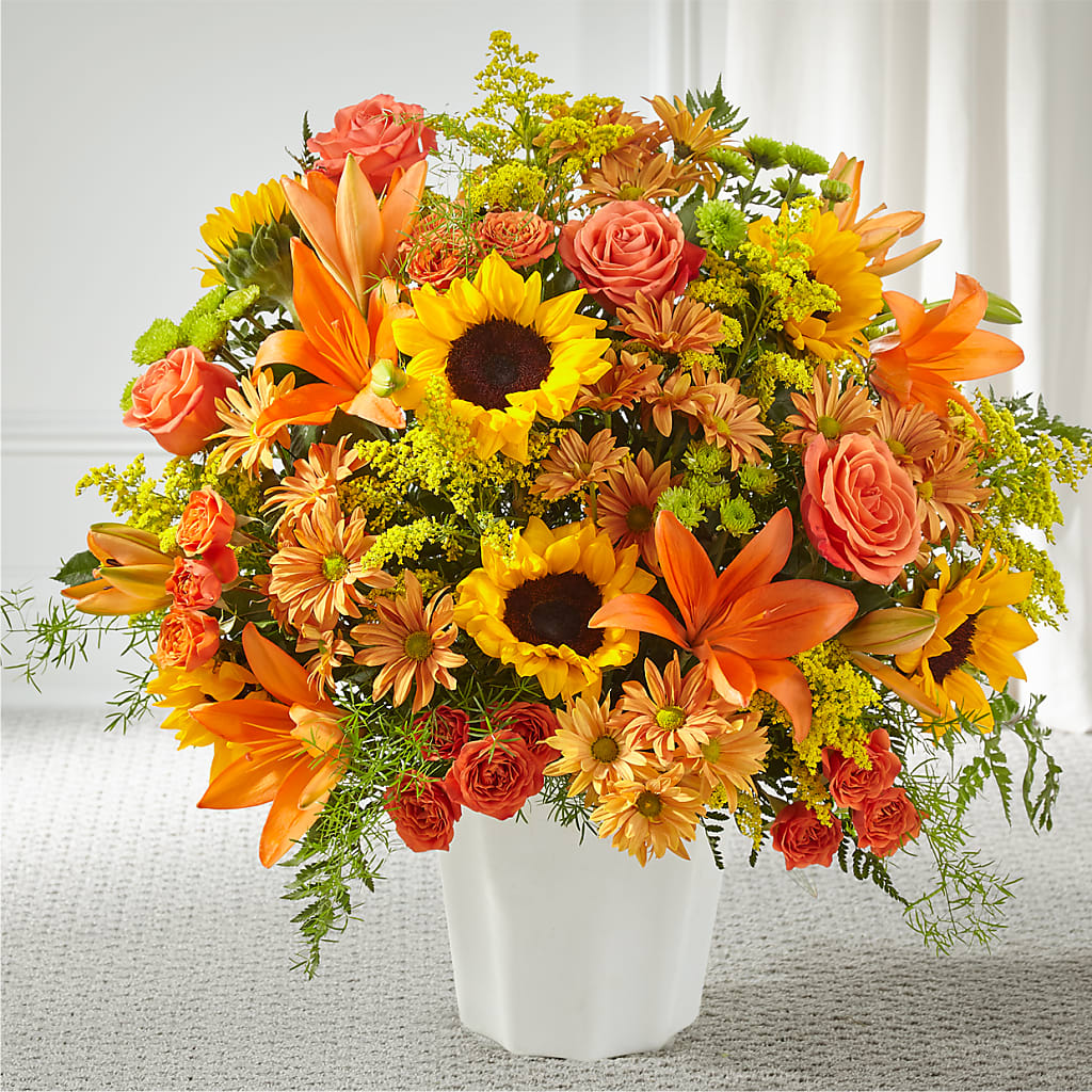 Harvest Thoughts Floor Basket – BAYSORE'S FLOWER SHOP LLC, Mason OH