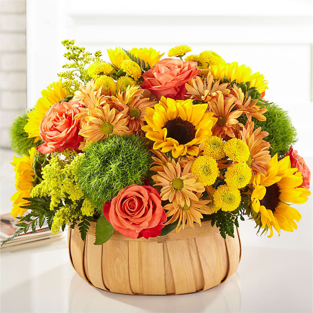 Harvest Sunflower Basket – BAYSORE'S FLOWER SHOP LLC, Mason OH