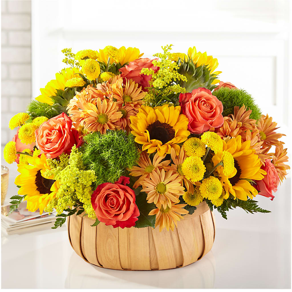 Harvest Sunflower Basket – BAYSORE'S FLOWER SHOP LLC, Mason OH