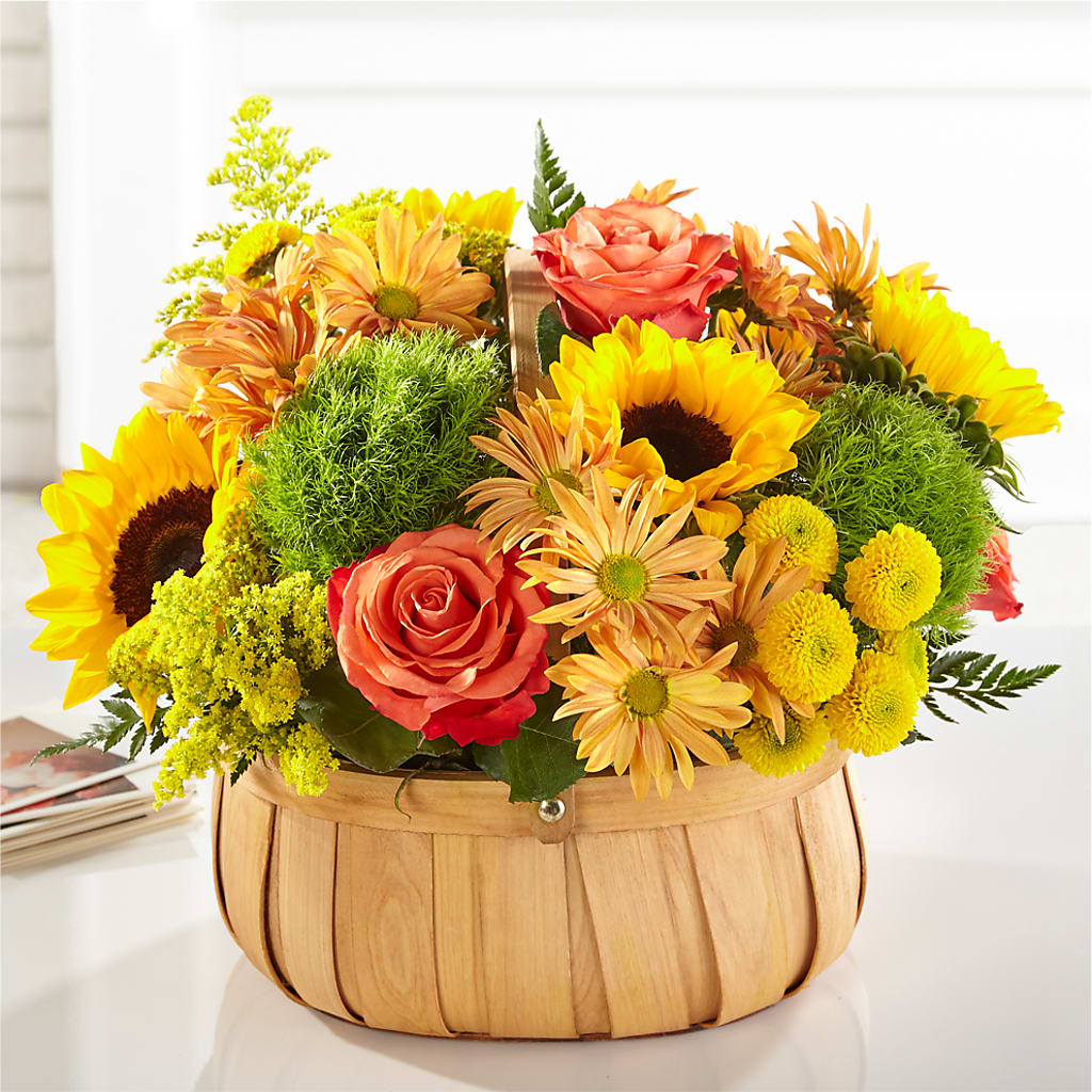 Harvest Sunflower Basket – BAYSORE'S FLOWER SHOP LLC, Mason OH