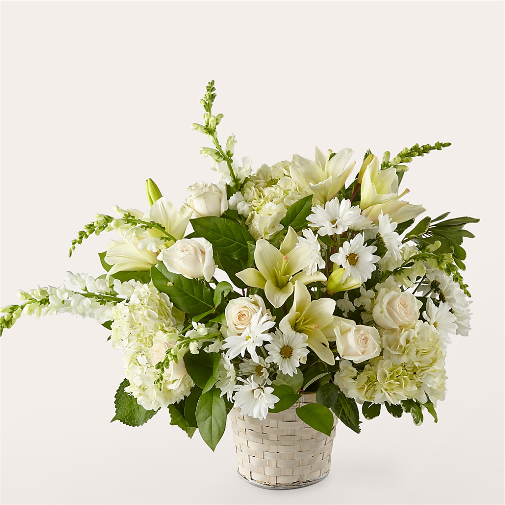 Ivory Elegance Floral Basket – BAYSORE'S FLOWER SHOP LLC, Mason OH