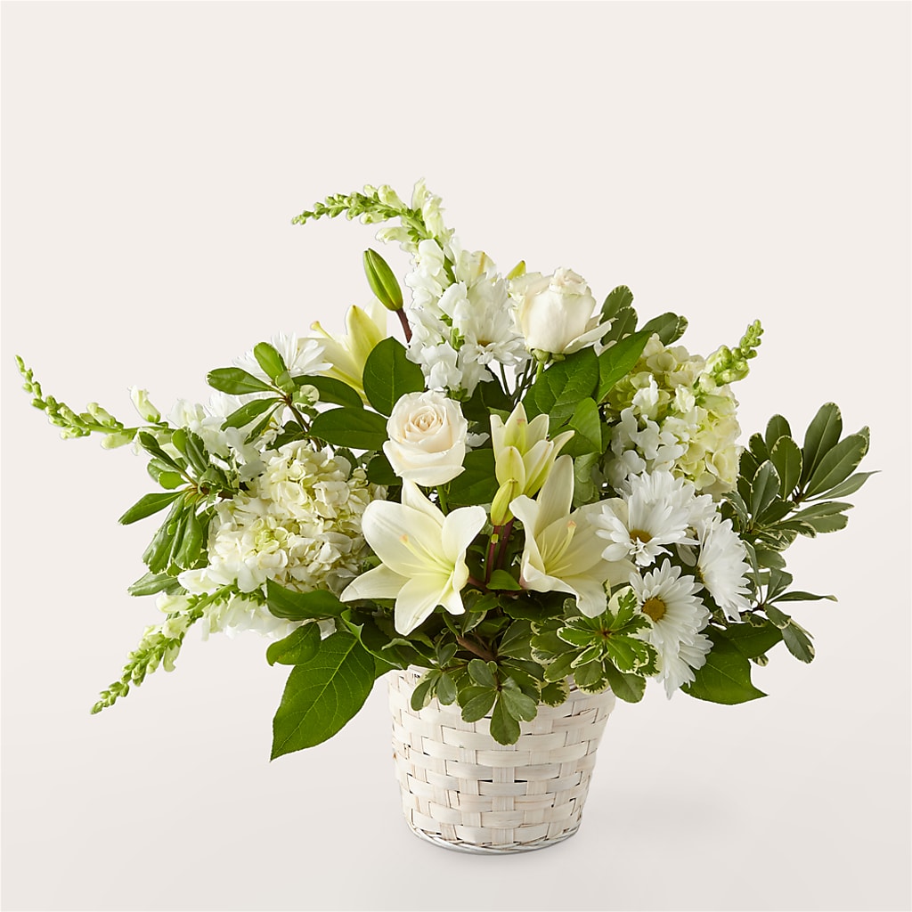 Ivory Elegance Floral Basket – BAYSORE'S FLOWER SHOP LLC, Mason OH
