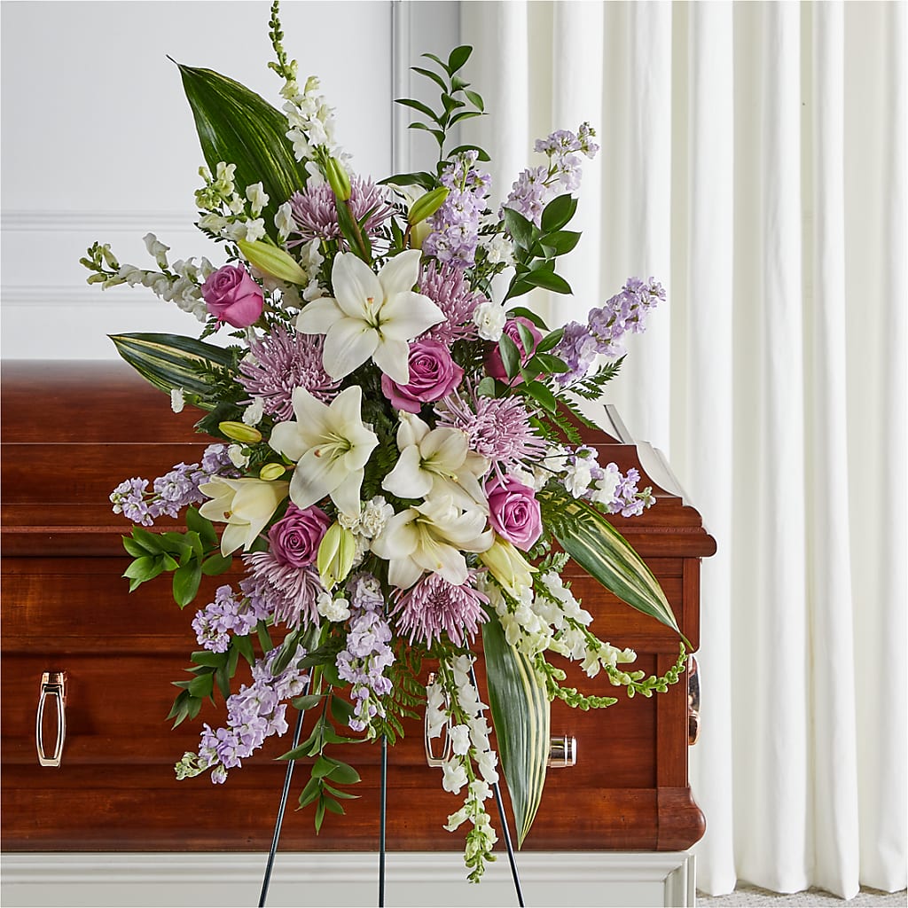 Grateful Hearts Standing Spray – BAYSORE'S FLOWER SHOP LLC, Mason OH