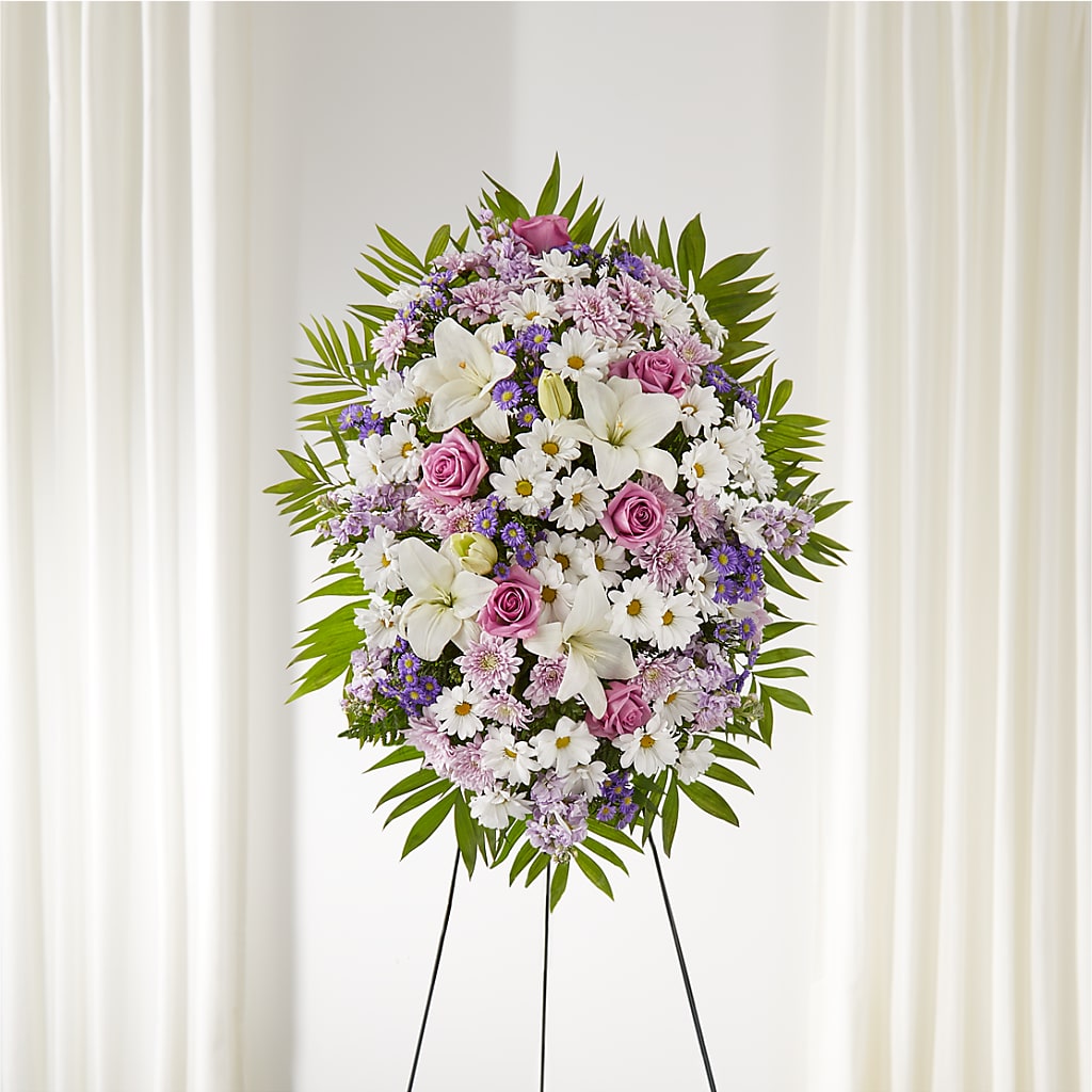 Surrounded by Love Standing Spray – BAYSORE'S FLOWER SHOP LLC, Mason OH