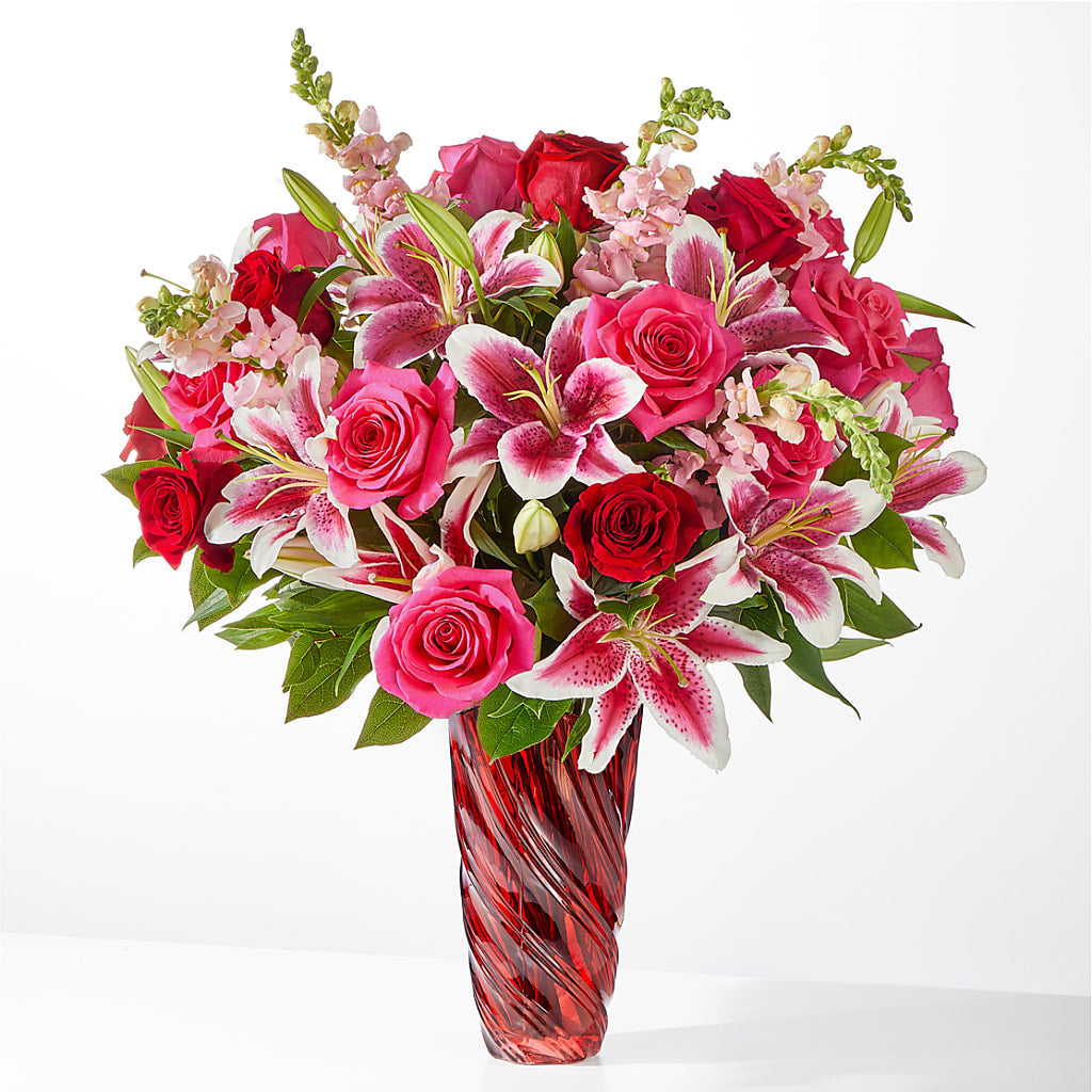 Always You Bouquet with Luxe Swirl Vase – BAYSORE'S FLOWER SHOP LLC, Mason OH
