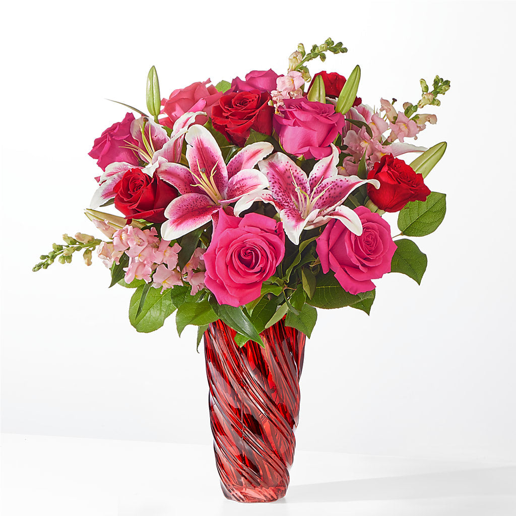 Always You Bouquet with Luxe Swirl Vase – BAYSORE'S FLOWER SHOP LLC, Mason OH