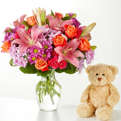One and Only Bouquet and Bear Bundle – BAYSORE'S FLOWER SHOP LLC, Mason OH