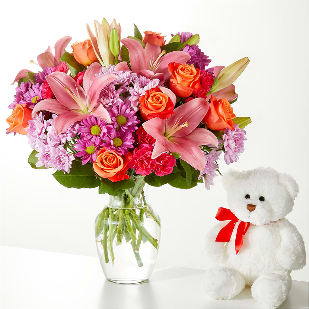 One and Only Bouquet and Bear Bundle – BAYSORE'S FLOWER SHOP LLC, Mason OH