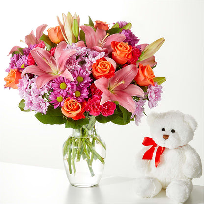 One and Only Bouquet and Bear Bundle – BAYSORE'S FLOWER SHOP LLC, Mason OH