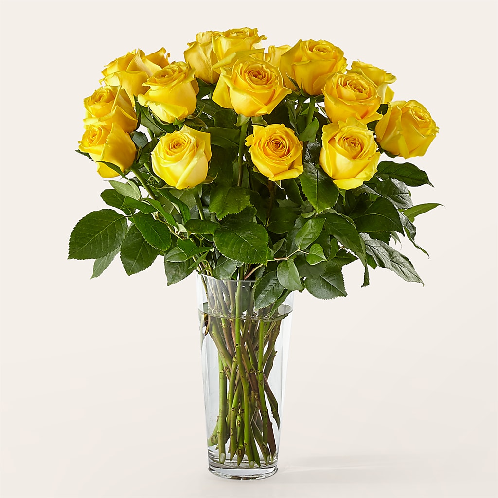 Long Stem Yellow Rose Bouquet – BAYSORE'S FLOWER SHOP LLC, Mason OH