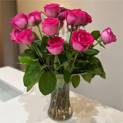 Long Stem Pink Rose Bouquet – BAYSORE'S FLOWER SHOP LLC, Mason OH