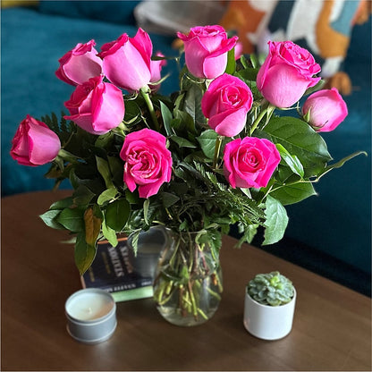 Long Stem Pink Rose Bouquet – BAYSORE'S FLOWER SHOP LLC, Mason OH