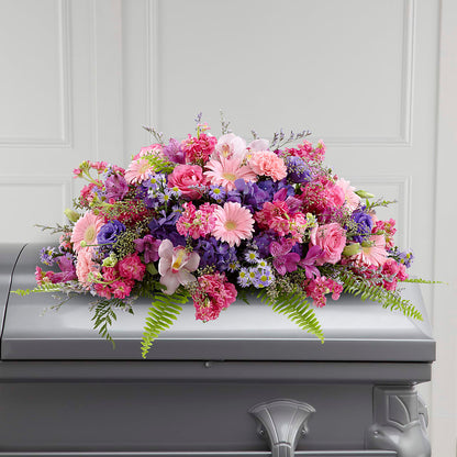 Glorious Garden Casket Spray – BAYSORE'S FLOWER SHOP LLC, Mason OH