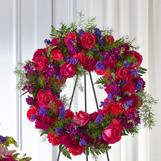 Calming Colors Wreath – BAYSORE'S FLOWER SHOP LLC, Mason OH