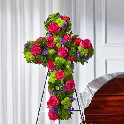 Tribute Rose Floral Cross – BAYSORE'S FLOWER SHOP LLC, Mason OH