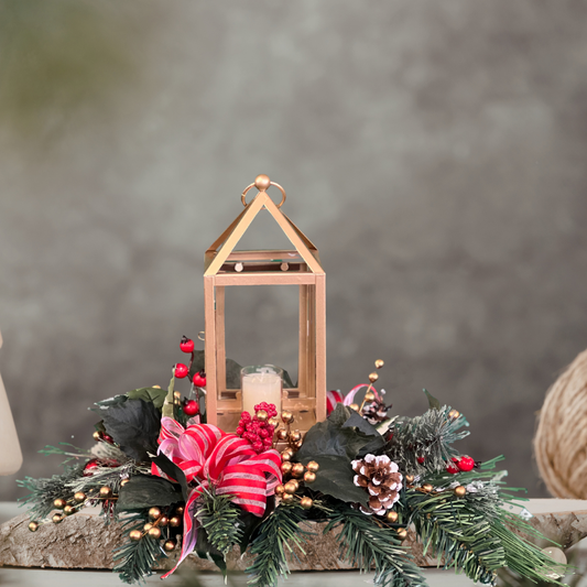 Merry & Bright Silk Lantern Arrangement