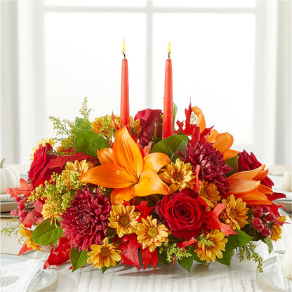 Autumn's Embrace Centerpiece – BAYSORE'S FLOWER SHOP LLC, Mason OH