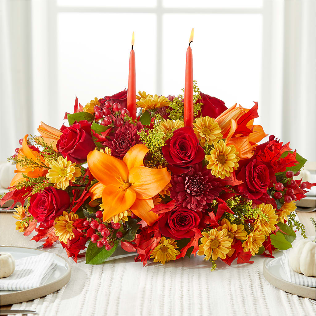 Autumn's Embrace Centerpiece – BAYSORE'S FLOWER SHOP LLC, Mason OH