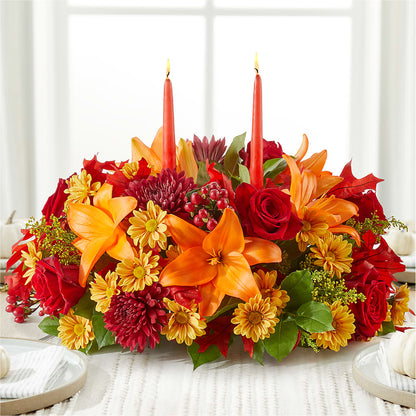 Autumn's Embrace Centerpiece – BAYSORE'S FLOWER SHOP LLC, Mason OH