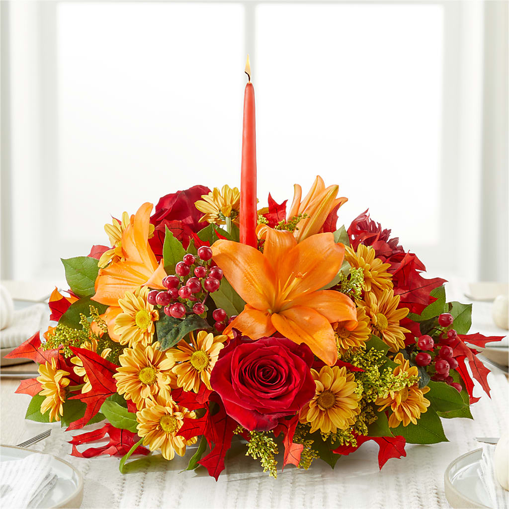 Autumn's Embrace Centerpiece – BAYSORE'S FLOWER SHOP LLC, Mason OH