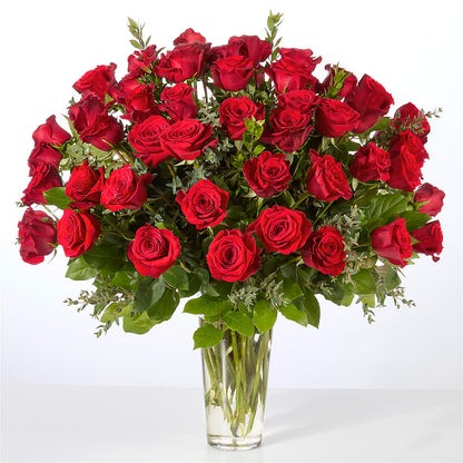 Forever Yours Fifty Stem Red Rose Bouquet – BAYSORE'S FLOWER SHOP LLC, Mason OH