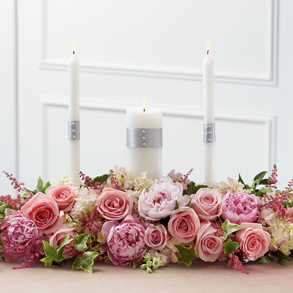 Worldwide Romance Unity Candle Arrangement – BAYSORE'S FLOWER SHOP LLC, Mason OH